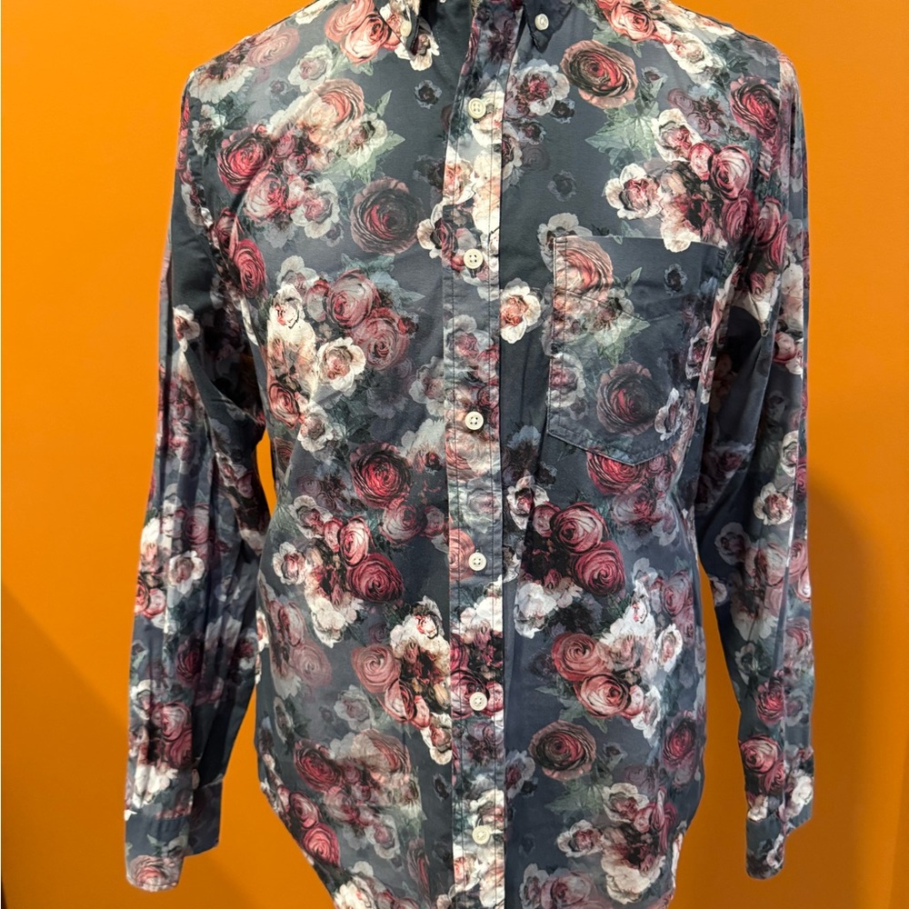 Club Monaco Rose Print Shirt